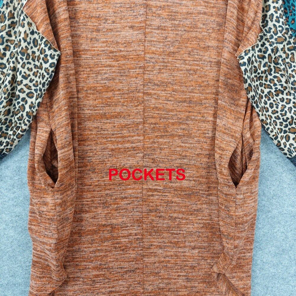 Umgee USA Small Tunic Dress Animal Print Colorblock Pocket Boho Shift Small - Picture 8 of 10